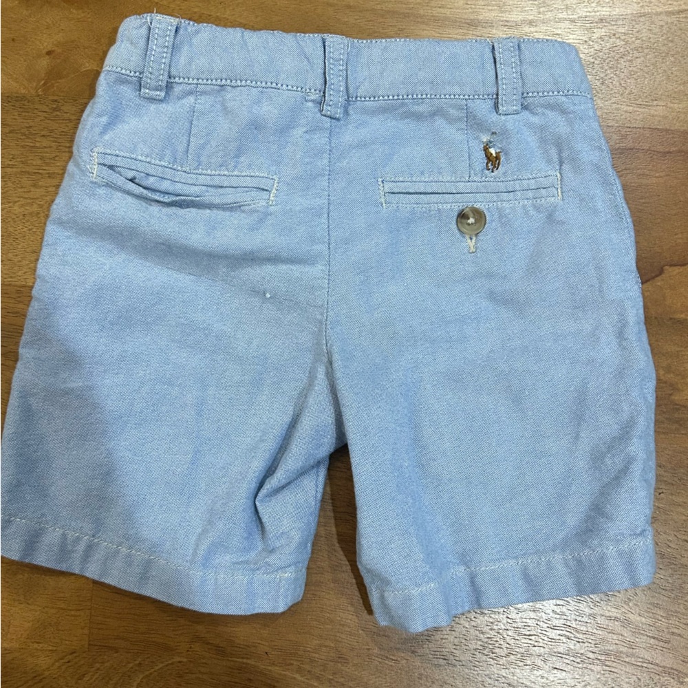 Polo by Ralph Lauren Light Blue Cotton button/zip shorts - Boys 3T - Picture 4 of 7